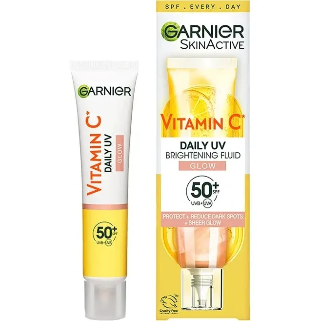 Garnier - ضدافتاب و ضدلک رنگی پوست چرب ویتامین سی گلو گارنیر حجم 40 میل