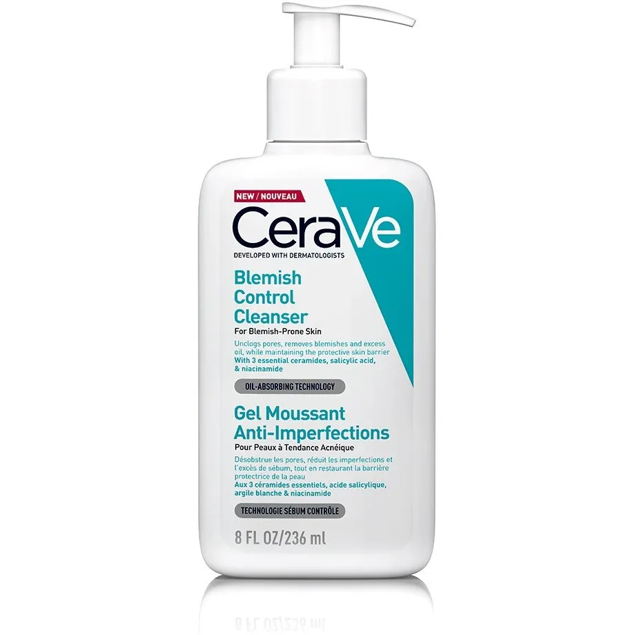 Cerave - شوینده سراوی کنترل کننده و ضد لک حاوی سالیسیلیک اسید حجم 236 میل