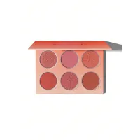 SHEGLAM - پالت رژگونه 6 رنگ جعبه نارنجی شیگلم مدل Floral Flush Blush Palette